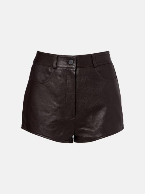 The Frankie Shop Loen high-rise leather micro shorts