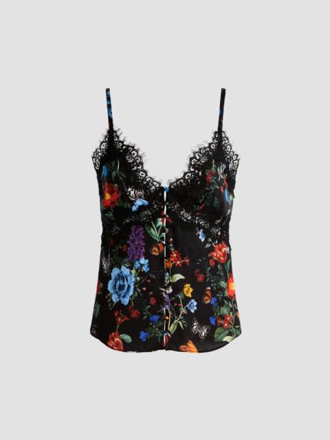 Alice + Olivia Women's Melodie Floral Lace-Trimmed Tank - Moonlit Manor