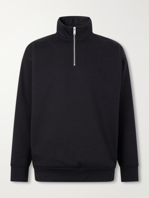On Club Collective Logo-Embroidered Cotton-Blend Jersey Half-Zip Sweater