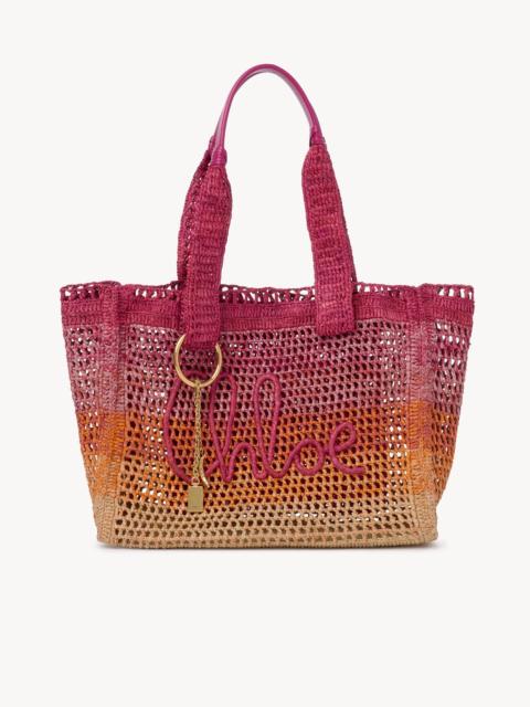 Chloé SUMMER BANANA EAST-WEST TOTE BAG IN RAFFIA