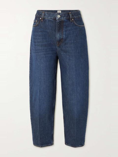 High-rise tapered organic jeans