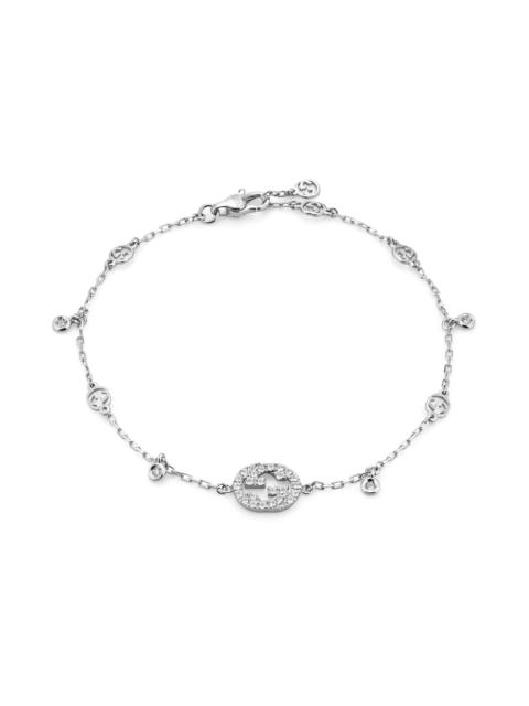 GUCCI Interlocking G 18K Gold & 0.2 TCW Diamond Bracelet