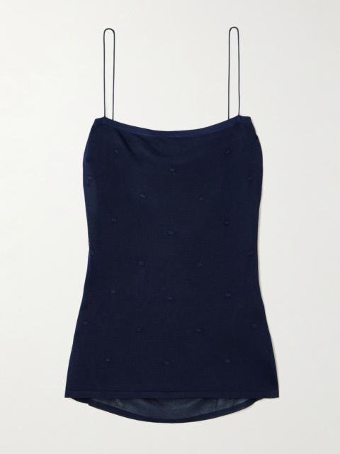 JACQUEMUS Plumetis knitted camisole Navy