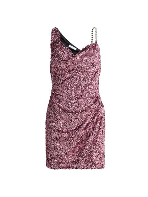 AREA Women's Crystal-Strap Sequin Minidress - Metallic Rose