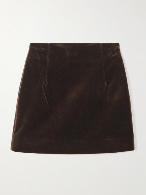 LIBEROWE Vera Cotton-velvet Mini Skirt