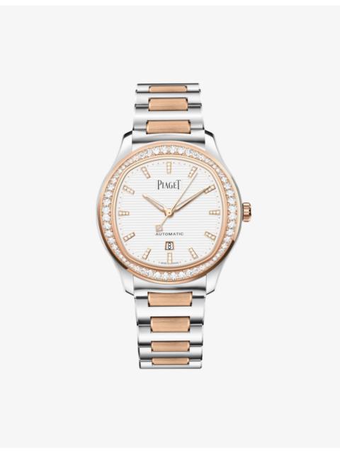 Piaget PGG0A48026 Polo Date 18ct Rose-Gold, Stainless Steel And Diamond Watch