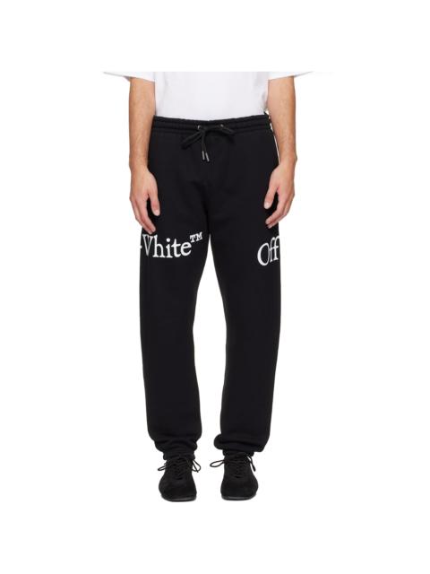 Off-White Black Bookish Scarf Cuffed Sweatpants