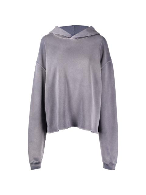 washed long-sleeved hoodie
