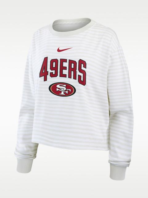 Nike San Francisco 49ers Primetime Women's Nike Cropped Long-Sleeve T-Shirt