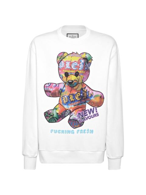 graphic-print jersey sweatshirt