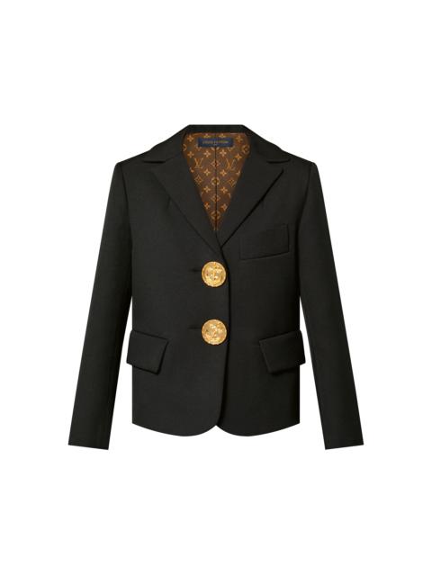 Louis Vuitton Oversized Anchor Button Blazer