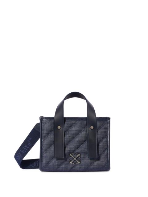 Off-White Dark Blue Quilted Denim Tote Bag