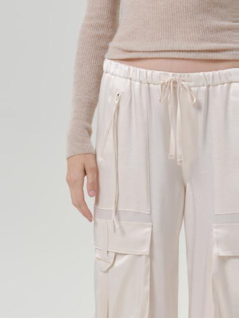 Citizens of Humanity Andira Japanese Hammered Satin Pull On Pant In Cream
