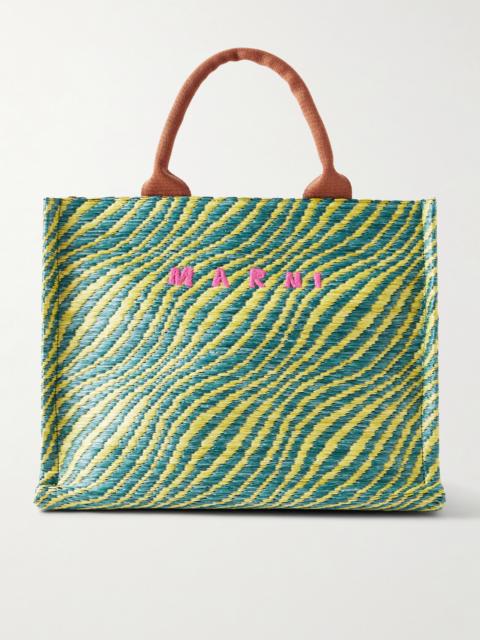 Marni Basket Small Jacquard Tote