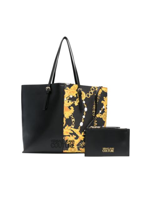 VERSACE JEANS COUTURE Baroque-pattern faux-leather tote bag