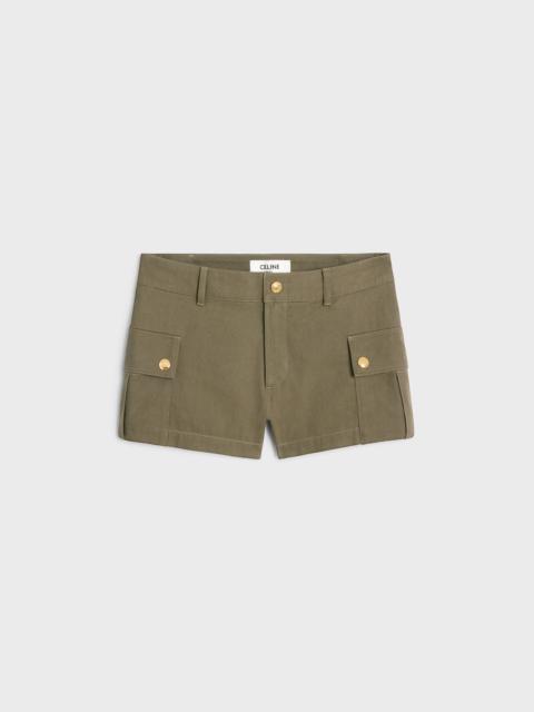 CELINE mini cargo shorts in plain cotton