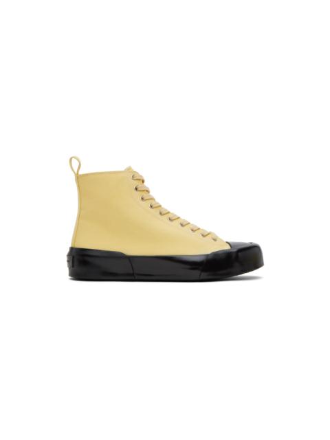 Jil Sander Yellow High-Top Sneakers