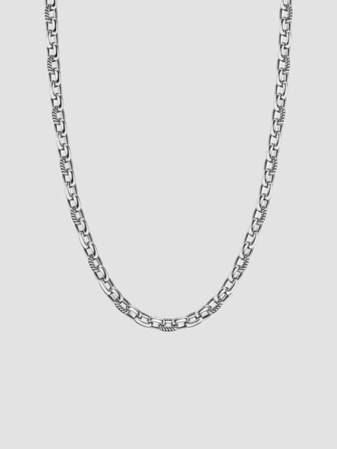 DAVID YURMAN Men's Chevron Oval Link Necklace in Sterling Silver, 7MM - Silver