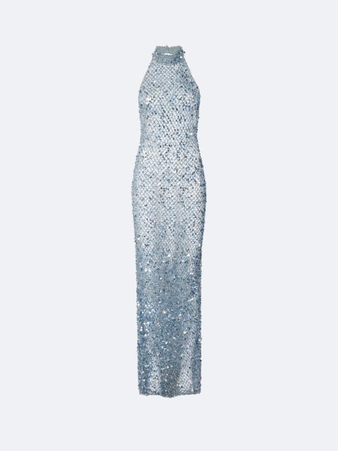 Mesh Sequin Gown