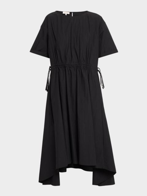 Lafayette 148 New York Drawstring Cotton Midi Dress