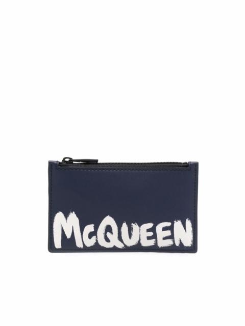 Alexander McQueen logo zipped wallet