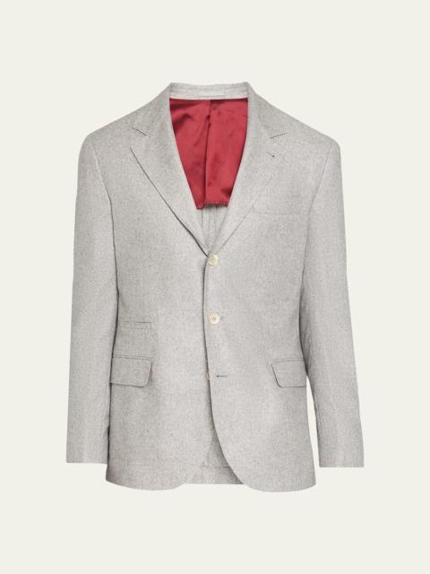 Brunello Cucinelli Men's Cavallery Silk and Cashmere Single-Breasted Sport Coat