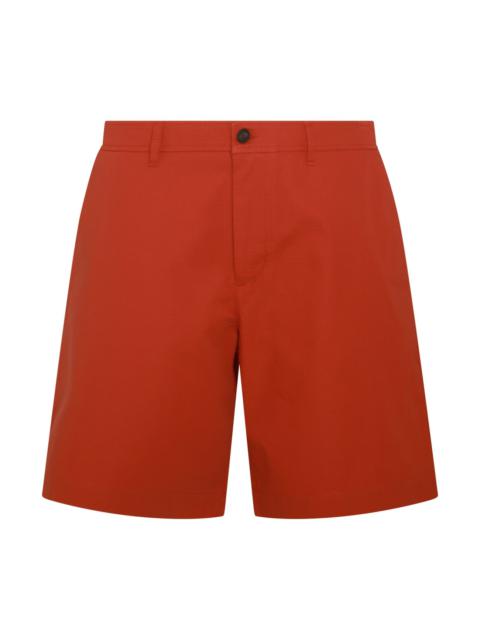 Maison Kitsuné red cotton shorts