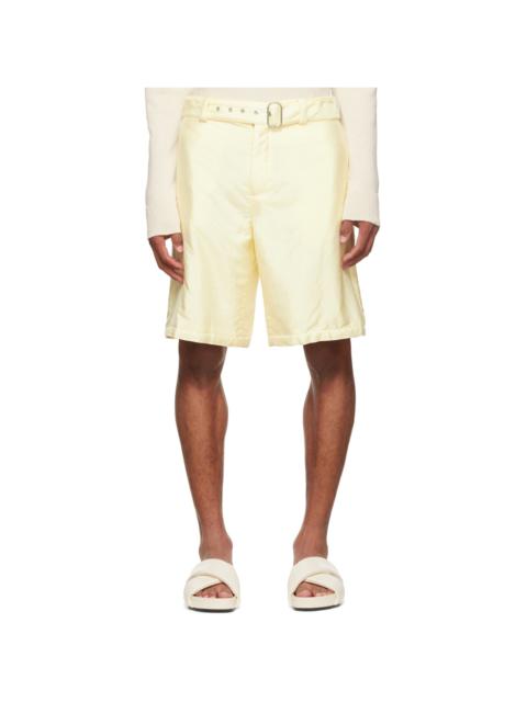 Jil Sander Off-White Nylon Shorts