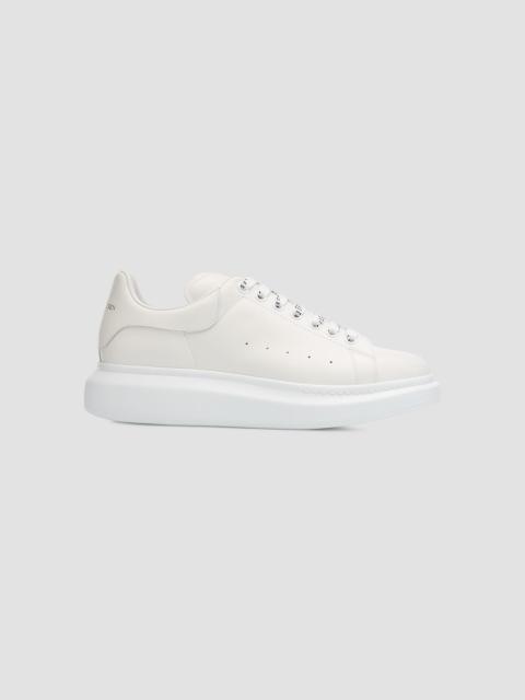 Alexander McQueen Men's Oversized Leather Platform Sneakers - White