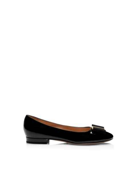 TOM FORD LEATHER AND GROS GRAIN AUDREY BALLERINA FLAT