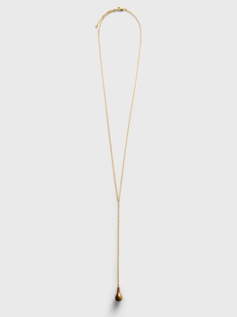 TOTEME Tiger's eye drop necklace honey/gold