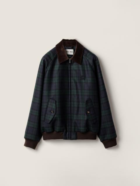Miu Miu Checked twill blouson jacket