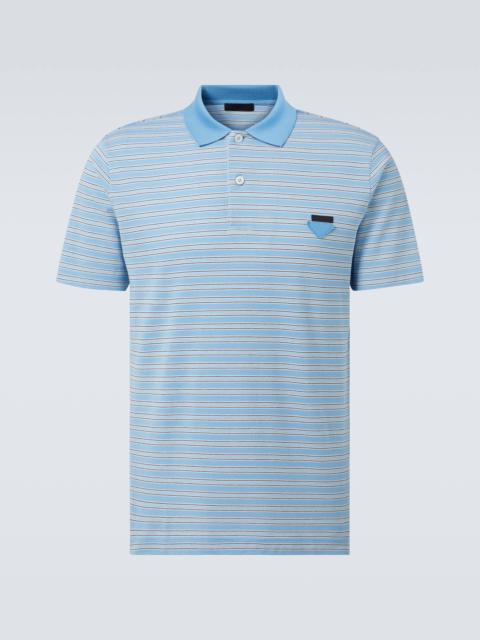 Prada Striped cotton polo shirt