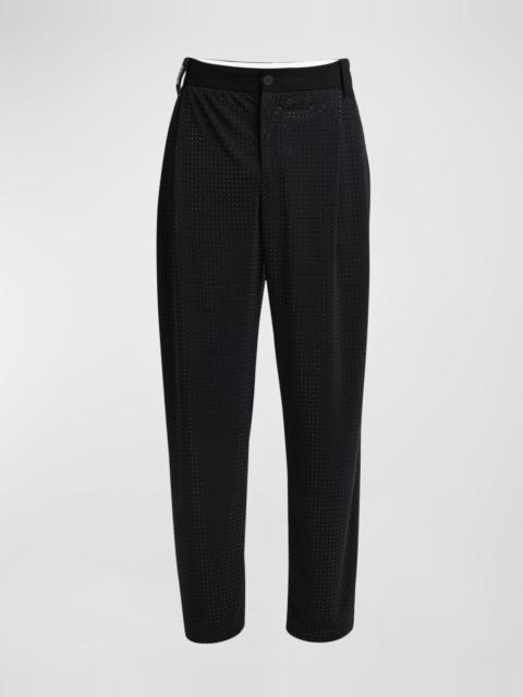 VERSACE JEANS COUTURE Men's Strass Pleated Trousers