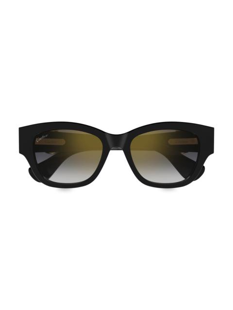 Cartier Women's Panthère Classic 55MM Square Sunglasses - Black