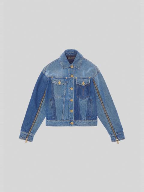 VERSACE GV Signature Embroidered Denim Jacket