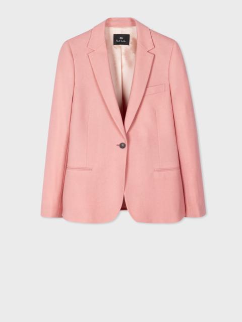 Paul Smith Pale Pink Wool Hopsack Blazer