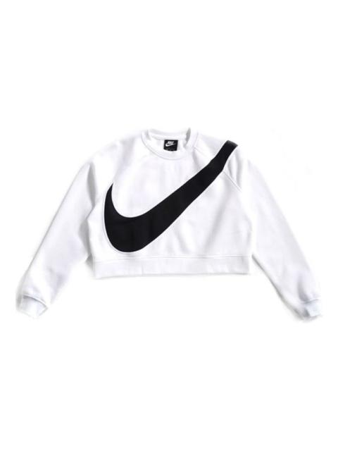 Nike (WMNS) Nike Sportswear Swoosh Large Fleece Round Neck White BV3934-100
