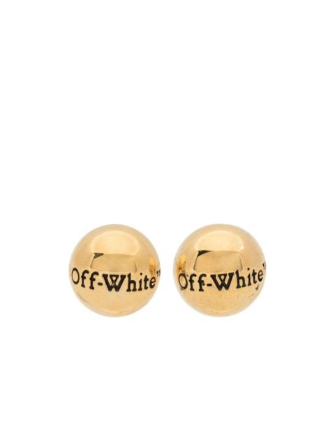 Off-White logo earrings
