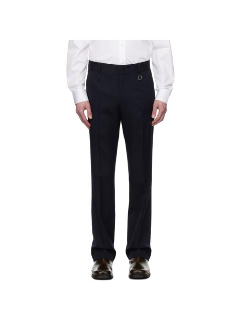 Wooyoungmi Navy Slim Straight Trousers