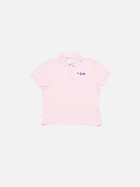 Acne Studios Logo polo t-shirt - Pale Pink