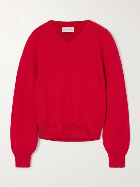 HIGH SPORT Veronica cotton sweater Red