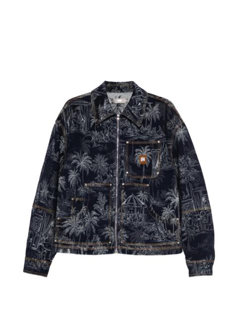 AMIRI Amiri Jacquard Zip Chateau Palms Jacket