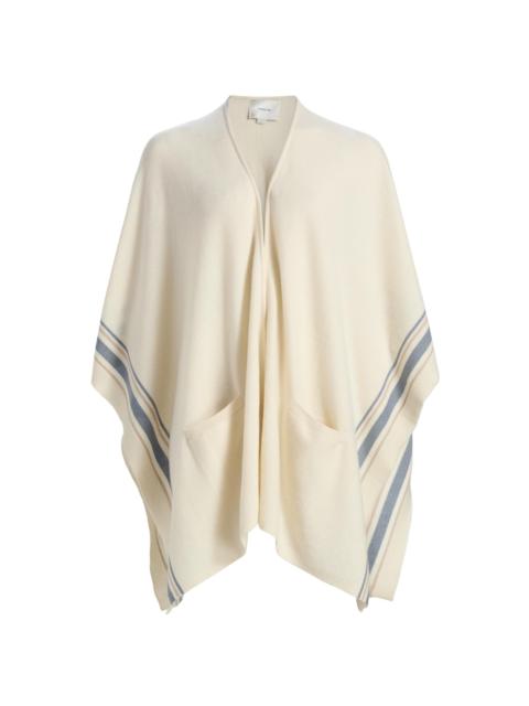 Vince Women's Striped Cashmere Knit Cape - Rice