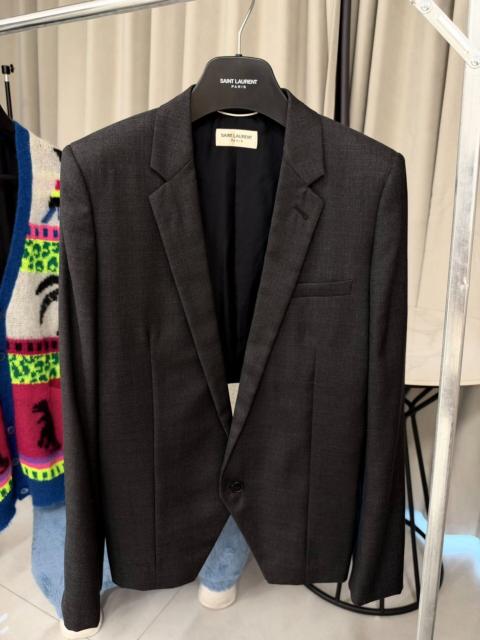 SAINT LAURENT Saint Laurent Paris SS14 Cut-Out Back Leather Strap Wool Blazer by Hedi Slimane