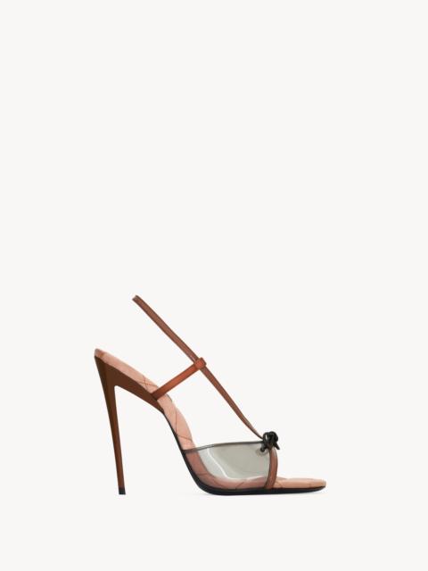 SAINT LAURENT JEAN SANDALS IN TPU AND SATIN