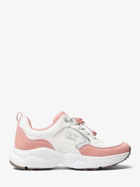 MICHAEL KORS Jett Mixed-Media Trainer