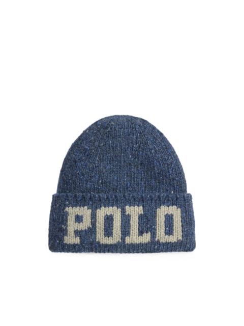 Polo Ralph Lauren logo-intarsia beanie hat