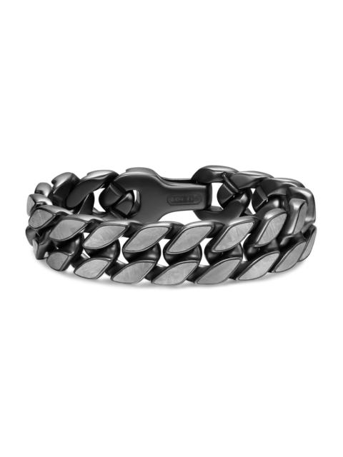 DAVID YURMAN Men's Curb Chain Bracelet in Black Titanium - Meteorite