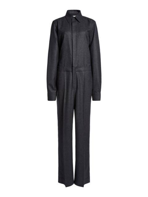 Victoria Beckham Tailored Wool Jumpsuit dark grey